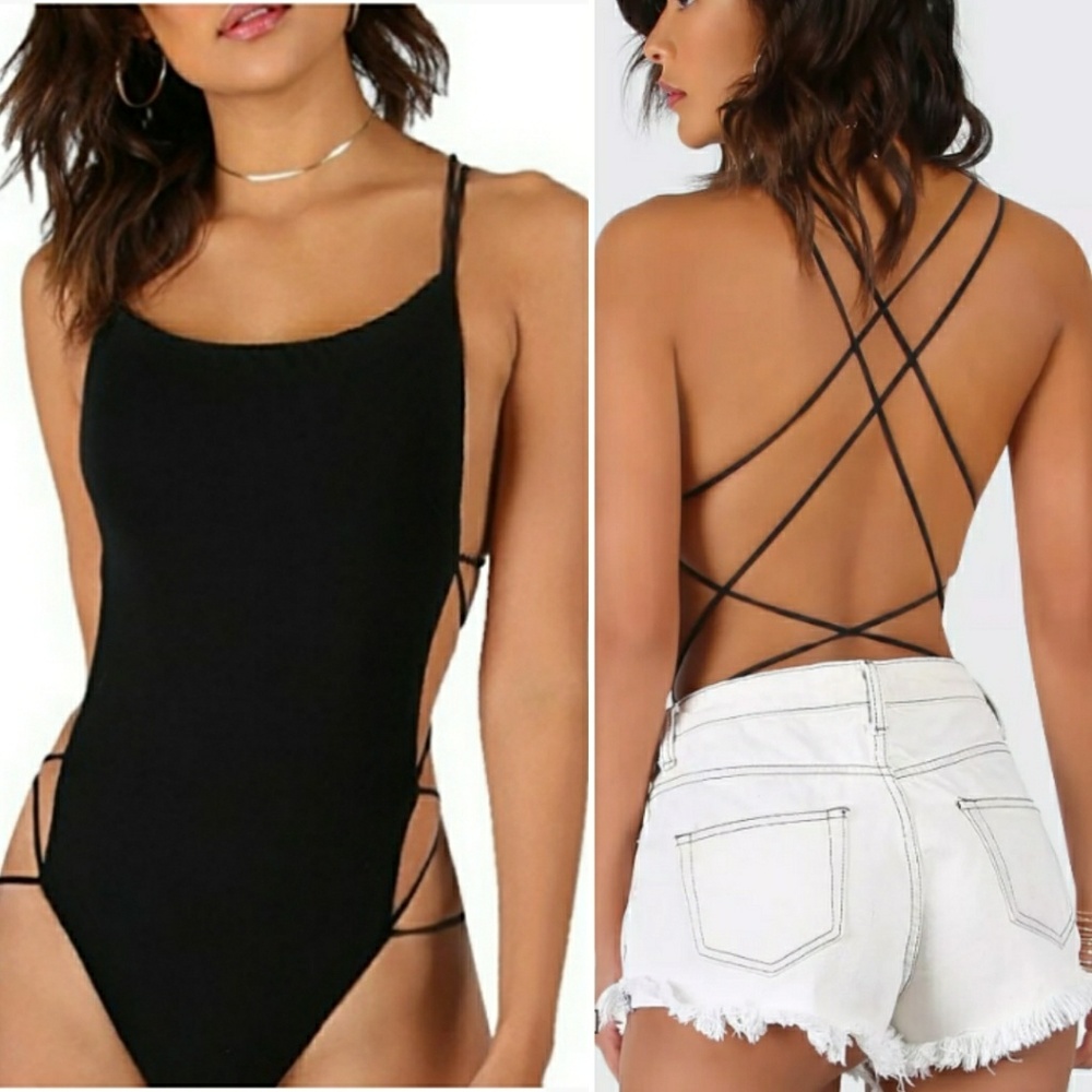 🌈❣️ 2/$20 Criss Cross Thong Bodysuit - Picture 4 of 8